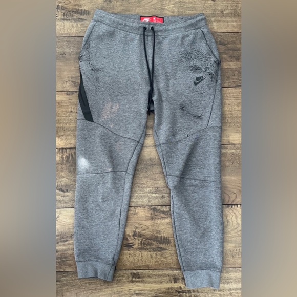 NIKE SPORTSWEAR TECH FLEECE FULL-ZIP HOODIE DARK GREY  / TECH FLEECE JOGGERS - Picture 1 of 4